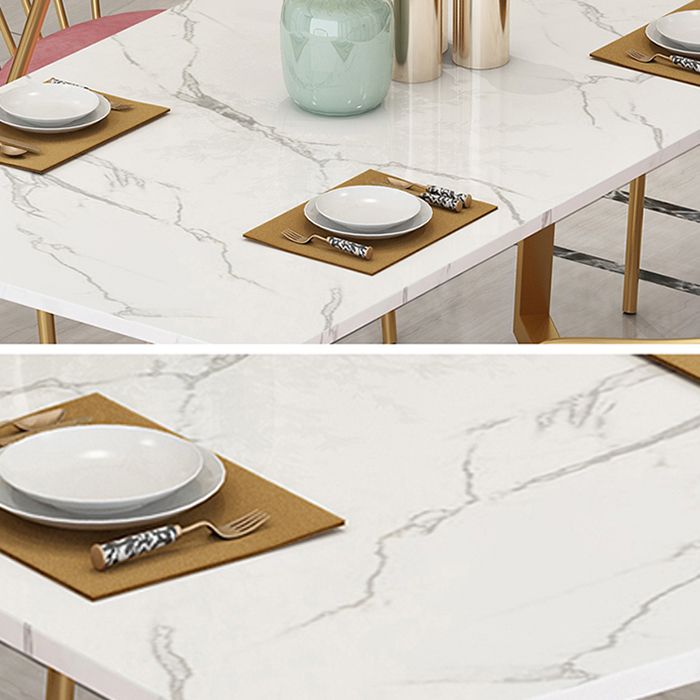 Marble Dining Site Table Traditional Luxury Rectangle Dining Table for Kitchen Home Clearhalo ' dining_table' 'Dining Tables & Seating' 'Dining Tables' 'furn' 'furn_dining_table' 'Furniture' 'furniture_dining_table' 'Kitchen & Dining Furniture' 'kitchen&dining_furn' 'kitchen' 'kitchen_dining_table' 1200x1200_7d0683e0-db0f-4f4e-813a-dfb93a0e5823