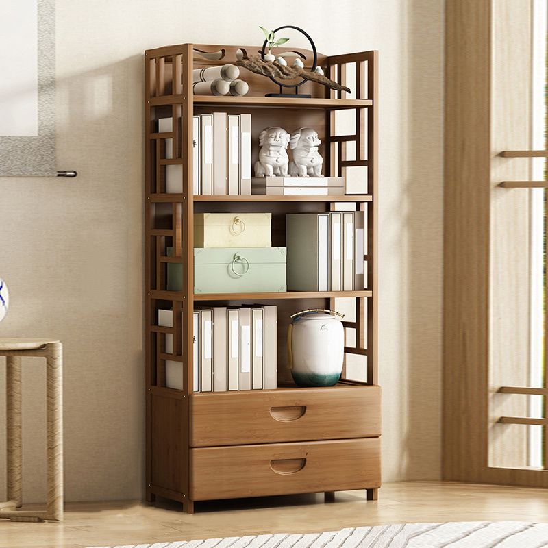 Modern Bamboo Bookcase Standard 11-inch Wide Home Book Shelf