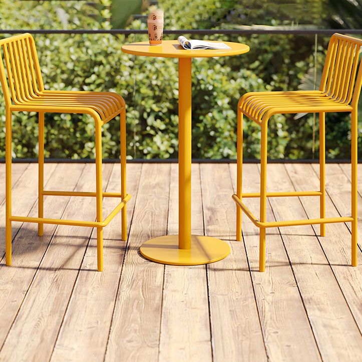 Modern Armless Backrest Counter Stool Iron Courtyard Bar Stool with Seat and Pedal Clearhalo 'Bar Furniture' 'Bar Stools' 'bar_stools' 'furn' 'furn_bar_stools' 'Furniture' 'furniture_bar_stools' 'Kitchen & Dining Furniture' 1200x1200_7d0996be-b5b8-4f15-9344-13b079d76d64