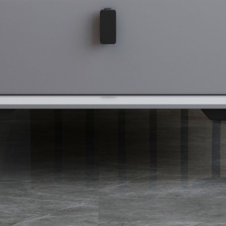 Faux Marble and Solid Wood Nightstand Contemporary Legs Included Bed Nightstand Drawers Clearhalo 'Bedroom Furniture' 'furn' 'furn_night_stand' 'Furniture' 'night_stand' 'Nightstands' 1200x1200_7d0a8466-c56e-492d-9758-5775e2d264d4