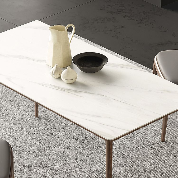 Medieval Modern Sintered Stone Table Rectangle Table with 4 Wooden Legs Clearhalo ' dining_table' 'Dining Tables & Seating' 'Dining Tables' 'furn' 'furn_dining_table' 'Furniture' 'furniture_dining_table' 'Kitchen & Dining Furniture' 'kitchen&dining_furn' 'kitchen' 'kitchen_dining_table' 1200x1200_7d0afcbe-1073-4946-a34c-fe42e531b567