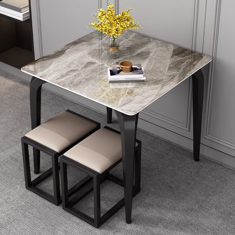 Industrial Sintered Stone Dining Table Metal Dining Table for Dining Room Clearhalo 'Dining Tables & Seating' 'Dining Tables' 'dining_table' 'furn' 'furn_dining_table' 'Furniture' 'furniture_dining_table' 'Kitchen & Dining Furniture' 1200x1200_7d0c2ff2-bf81-4107-8d81-4d82d6633fb2