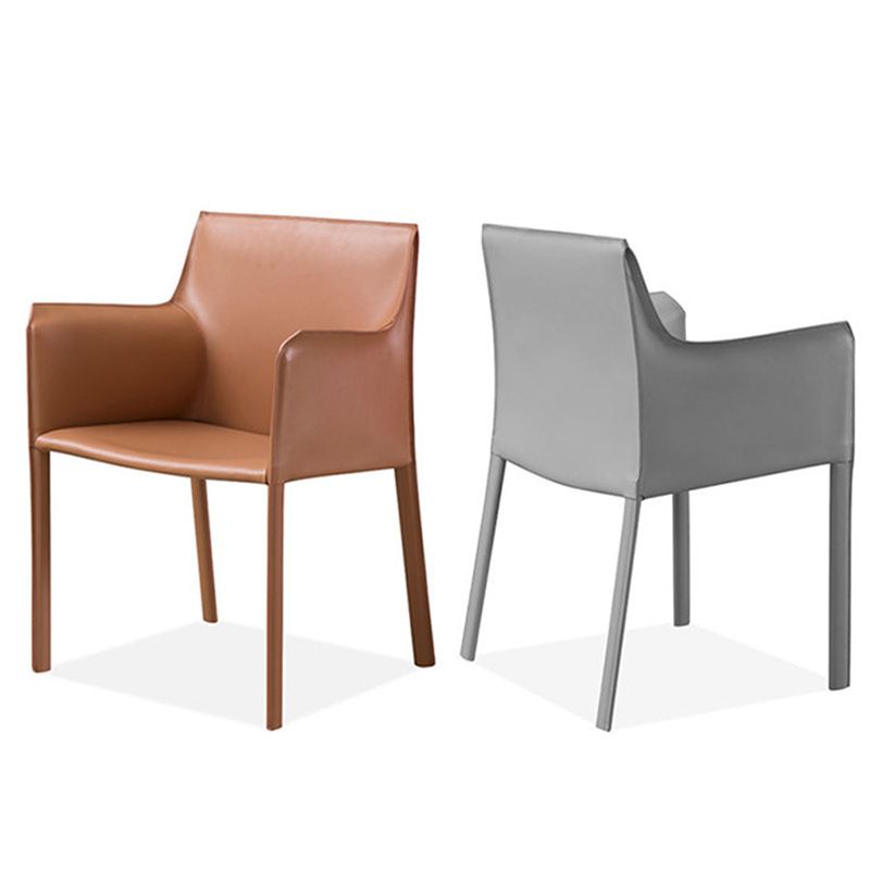 Contemporary Faux Leather Dining Chair Upholstered Dining Arm Chair Clearhalo 'Dining Chairs' 'Dining Tables & Seating' 'dining_chair' 'furn' 'furn_dining_chair' 'Furniture' 'Kitchen & Dining Furniture' 1200x1200_7d0d233c-682b-405e-ac81-cd09550bf87d
