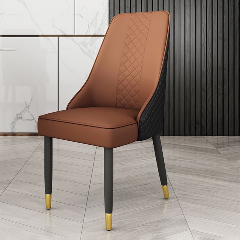 Solid Back Dining Arm Chairs Leather Upholstered Dining Armchairs (Set of 2) Clearhalo ' kitchen&dining_furn' 'Dining Chairs' 'Dining Tables & Seating' 'dining_chair' 'furn' 'furn_dining_chair' 'Furniture' 'furniture_dining_chair' 'Kitchen & Dining Furniture' 'kitchen' 1200x1200_7d0ea0a3-43fb-46d6-8a42-94f8643e43ec