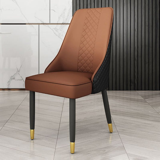 Solid Back Dining Arm Chairs Leather Upholstered Dining Armchairs (Set of 2) Clearhalo ' kitchen&dining_furn' 'Dining Chairs' 'Dining Tables & Seating' 'dining_chair' 'furn' 'furn_dining_chair' 'Furniture' 'furniture_dining_chair' 'Kitchen & Dining Furniture' 'kitchen' 1200x1200_7d0ea0a3-43fb-46d6-8a42-94f8643e43ec