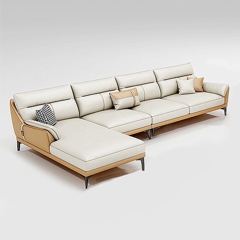 Faux leather High BackSofa and Chaise Waterproof Pillow Top Arm Sectional Clearhalo 'furn' 'furn_sectionals' 'Furniture' 'furniture_sectionals' 'kitchen' 'kitchen_sectionals' 'Living Room Furniture' 'Sectionals' 1200x1200_7d0fa424-42e7-41a9-8900-2a3733ebc58d