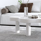 Table basse scandinave de forme libre avec 3 pieds en bois de pin