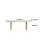 Solid Wood Dining Table Contemporary Oval Dining Table with Sled Base