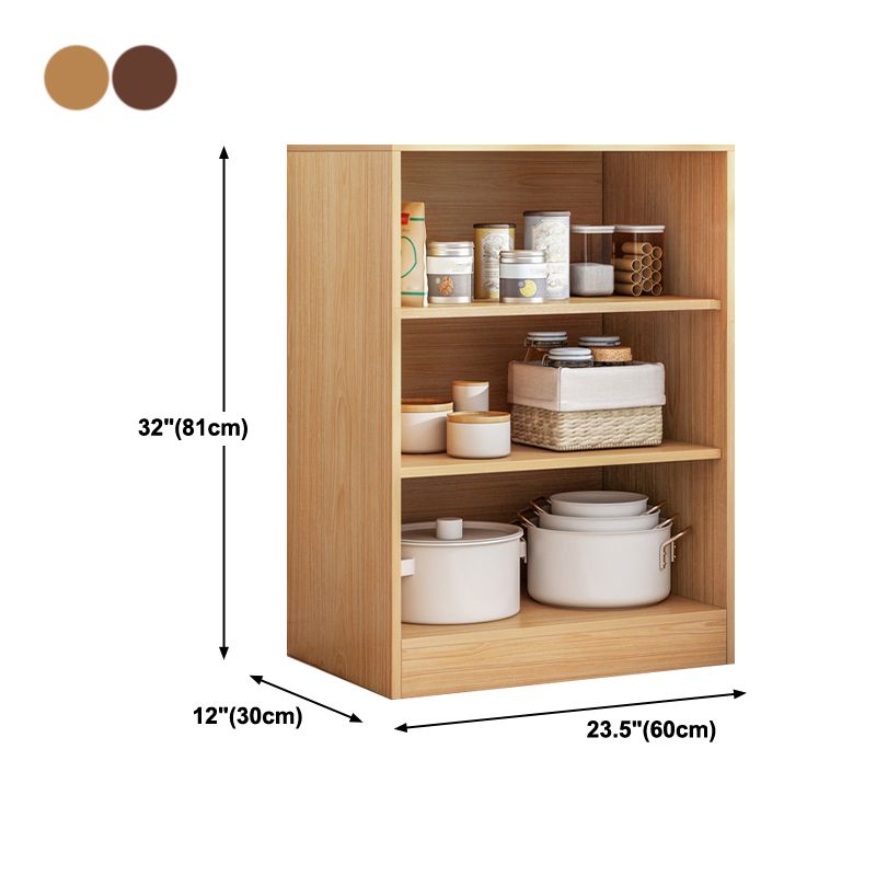 Sideboard di stoccaggio aperto moderno sideboard in legno ingegnerizzato per soggiorno