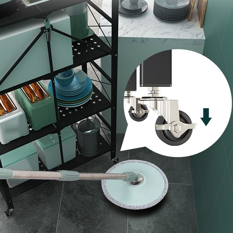 Industrial Open Etagere Bookshelf Metal Bookshelf with Caster Wheels Clearhalo 'Bookcases' 'furn' 'furn_bookcases' 'Furniture' 'furniture_bookcases' 'kitchen' 'kitchen_bookcases' 'Living Room Furniture' 'Office Furniture' 1200x1200_7d10ba17-c517-4ad3-a141-2c6342388daf