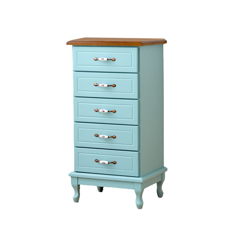 15,74 "Coffre d'accent de large avec tiroirs coffre en bois massif avec des jambes de cabriole