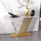 Glam Rectangle Console Sofa Table with Scratch Resistant Top for Hall