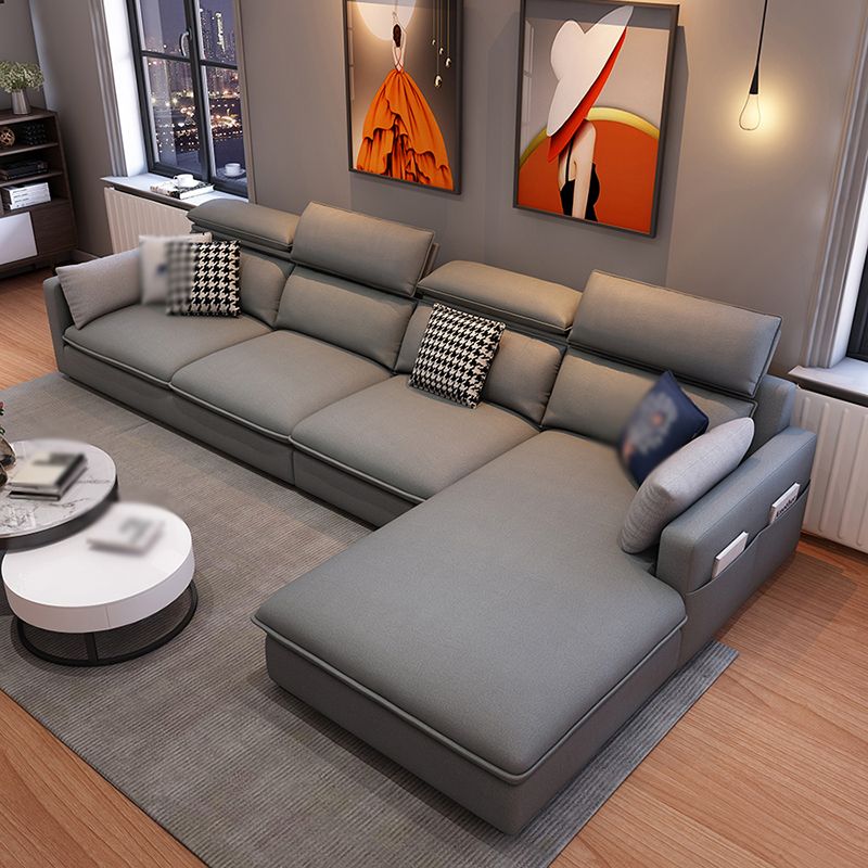 L-Shape Faux leather Square Arm High Back Sectional with Stain-Resistant and Storage Clearhalo 'furn' 'furn_sectionals' 'Furniture' 'furniture_sectionals' 'kitchen' 'kitchen_sectionals' 'Living Room Furniture' 'Sectionals' 1200x1200_7d12ffef-8f28-483d-8928-47c8ce5fde70