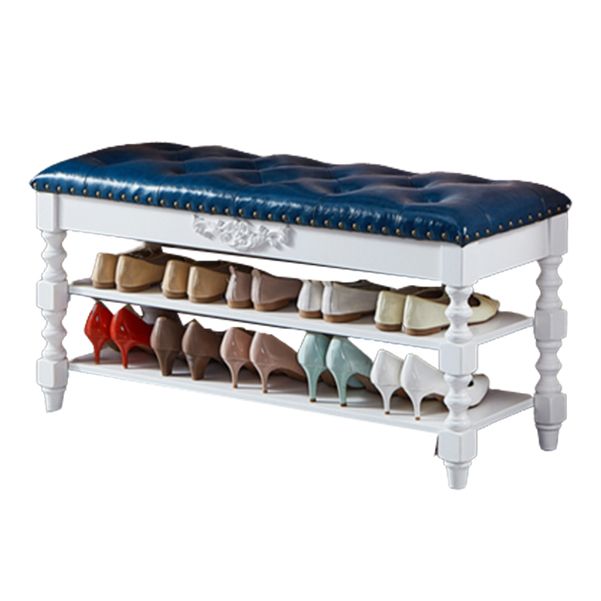 Rubberwood Cushioned Upholstered Seating Bench with Legs Entryway Bench with Storage Clearhalo 'Benches' 'Chairs & Seating' 'furn' 'furn_benches' 'Furniture' 'Living Room Furniture' 1200x1200_7d159275-4a2e-4122-9c57-6ed820ec7751