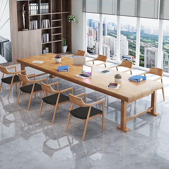 Escritorio de escritura contemporánea de 27 "de ancho escritorio de oficina natural de madera maciza