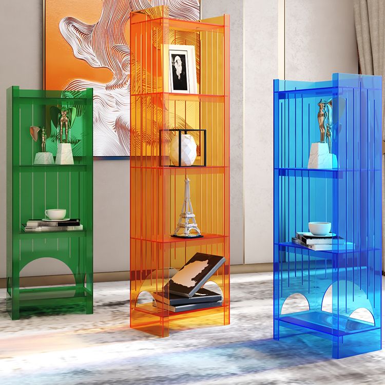 Acrylic Closed Back Storage Bookshelf Nordic Home Office Standard Bookcase Clearhalo 'Bookcases' 'furn' 'furn_bookcases' 'Furniture' 'Office Furniture' 1200x1200_7d186b13-e9ae-41b7-8898-80dfbda74b08