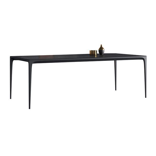Simple Kitchen Rectangle Shape Dining Table Sintered Stone Top Dining Table with 4 Legs Base Clearhalo ' dining_table' 'Dining Tables & Seating' 'Dining Tables' 'furn' 'furn_dining_table' 'Furniture' 'furniture_dining_table' 'Kitchen & Dining Furniture' 'kitchen&dining_furn' 'kitchen' 'kitchen_dining_table' 1200x1200_7d18967a-ae84-460b-af67-53c8619e9d25
