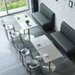 Industrial Style Stainless Steel Dining Table Square Table for Dinning Room Clearhalo ' dining_table' 'Dining Tables & Seating' 'Dining Tables' 'furn' 'furn_dining_table' 'Furniture' 'furniture_dining_table' 'Kitchen & Dining Furniture' 'kitchen&dining_furn' 'kitchen' 'kitchen_dining_table' 1200x1200_7d18e8c5-dc18-4867-881a-75f554f1cfba