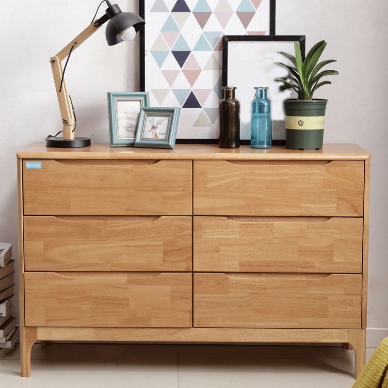 Modern Rubberwood Solid Wood Buffet Sideboard 15.7"D Dining Room Buffet Server with Drawer Clearhalo 'buffet_sideboard' 'Buffets & Sideboards' 'furn' 'furn_buffet_sideboard' 'Furniture' 'furniture_buffet_sideboard' 'Kitchen & Dining Furniture' 1200x1200_7d19e574-2453-4b11-a411-03b95e9bbadf