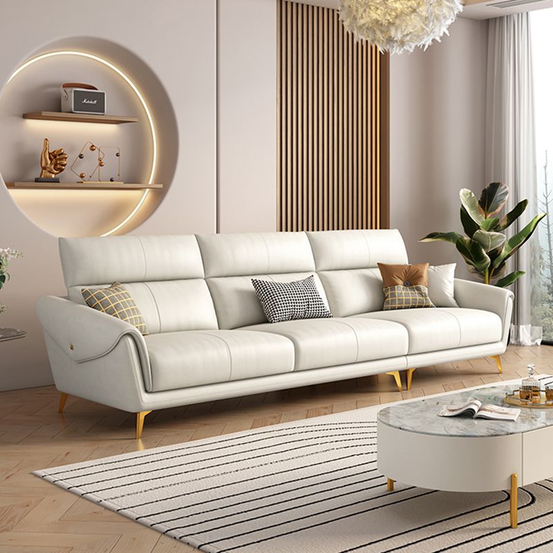 Sofá de cuero falso 37.40 "D x 37.40" H Sofá de brazo acampanado para sala de estar