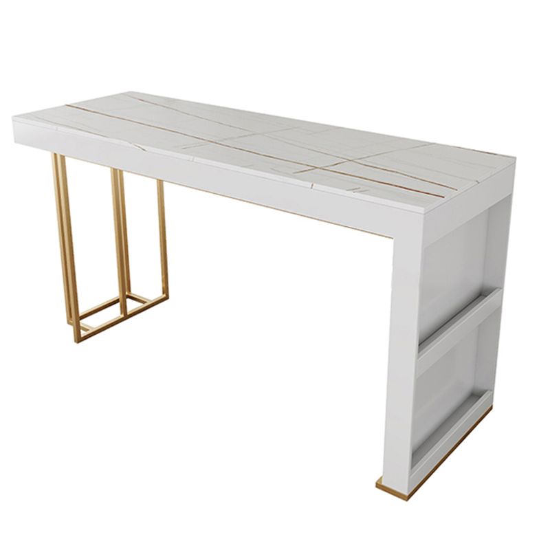 Table de bar rectangulaire de style Glam, ensemble de 1/2/3 pièces en pierre pour usage domestique