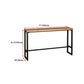Pine Wood Bar Table Industrial Bar Dining Table with Black Trestle Base Clearhalo 'Bar Furniture' 'Bar Tables' 'bar_tables' 'furn' 'furn_bar_tables' 'Furniture' 'furniture_bar_tables' 'Kitchen & Dining Furniture' 1200x1200_7d1bcbf9-b680-4a8e-aba2-a5a0f5d1cc6d