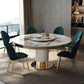 Tavolo da pranzo tradizionale in pietra di lusso Round Gold Base convertibile tavolo da pranzo