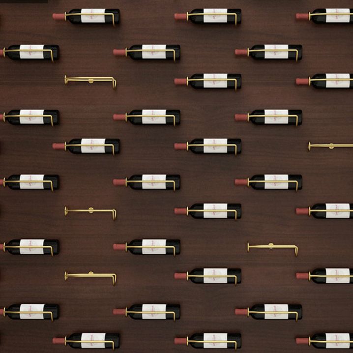 Wall Mounted Metal Modern Wine Bottle Holder in Brown/Gold/Black Clearhalo 'furn' 'furn_wine_racks' 'Furniture' 'Kitchen & Dining Furniture' 'Wine Racks' 'wine_racks' 1200x1200_7d1eba38-e911-47e2-bf88-aef7e75347f9