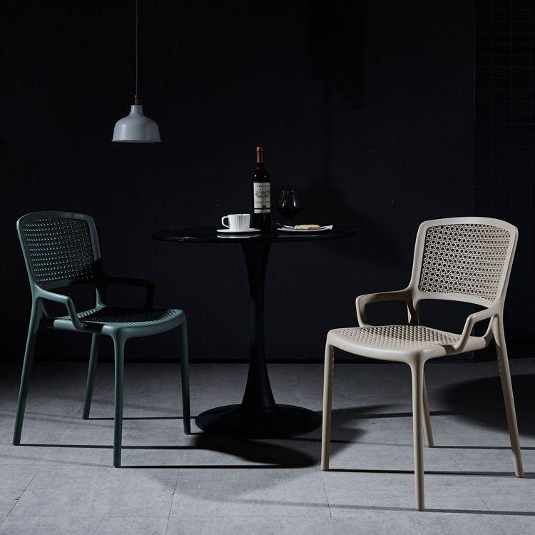 Contemporary Side Plastic Dining Room Chair Open Back Dining Side Chair for Home Use Clearhalo ' kitchen&dining_furn' 'Dining Chairs' 'Dining Tables & Seating' 'dining_chair' 'furn' 'furn_dining_chair' 'Furniture' 'furniture_dining_chair' 'Kitchen & Dining Furniture' 'kitchen' 1200x1200_7d20013c-fe8d-452a-97e1-f83d9be0fa3f