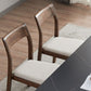 Modern Solid Wood Side Chair Open Back Dining Side Chair with Solid Wood Legs