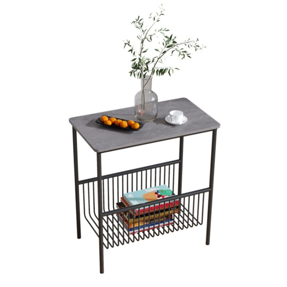 Mid-Century 21.7" Tall 4 Legs End Table Rectangular Side Table Clearhalo 'Coffee & Accent Tables' 'End & Side Tables' 'end_side_tables' 'furn' 'furn_end_side_tables' 'Furniture' 'Living Room Furniture' 1200x1200_7d20a5a1-087f-45ee-b46e-ef5a7b4583f4