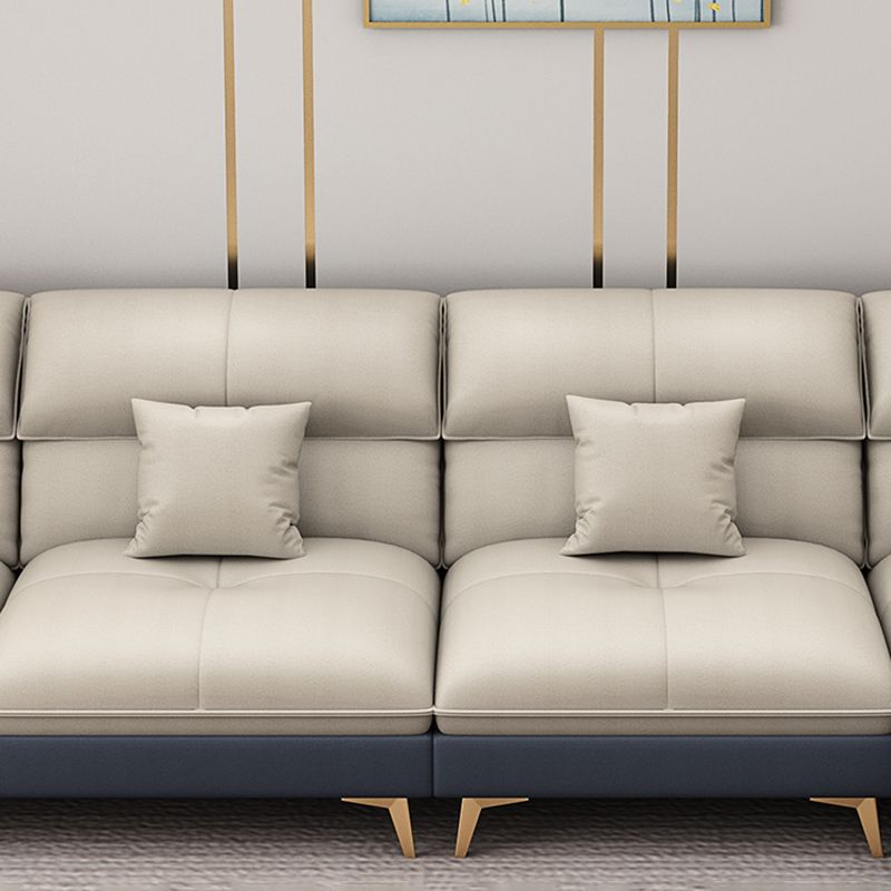 40.15 "H Faux Leather Flar La Vared Arm Sofa & Chaise for Living Room