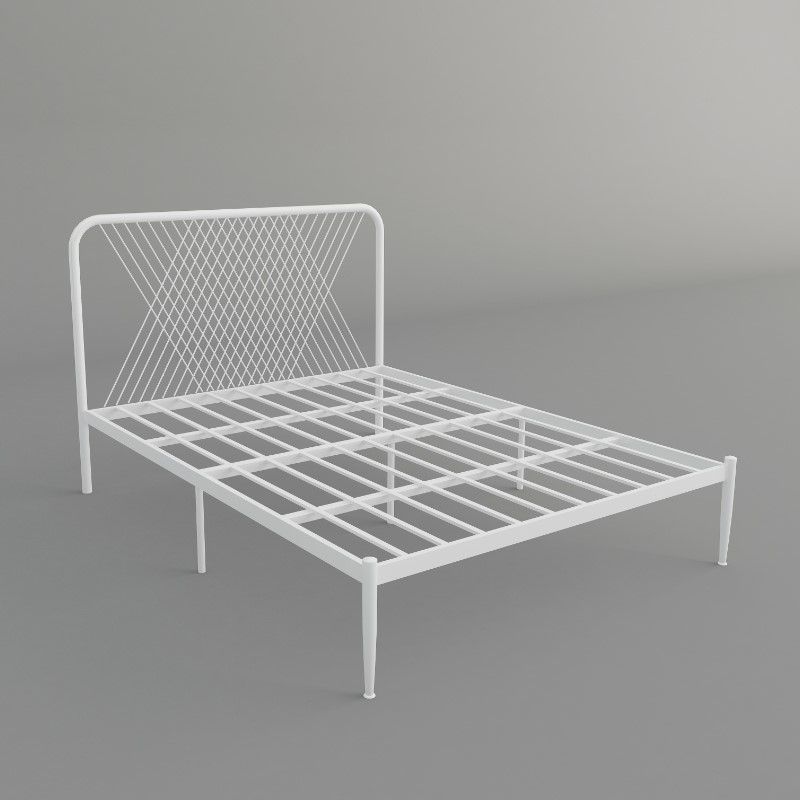 Minimalistisch ijzeren open frame bed luxueus metalen prinsesbed frame
