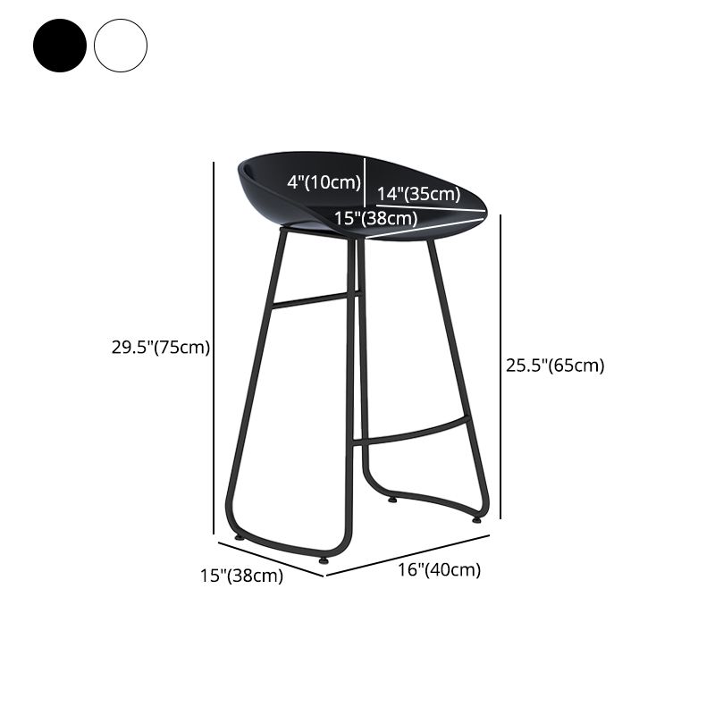 Modern Milk Tea Shop Low Back Stool Matte Finish Plastic Barstool Clearhalo 'Bar Furniture' 'Bar Stools' 'bar_stools' 'Furniture' 'furniture_bar_stools' 'Kitchen & Dining Furniture' 1200x1200_7d23c3dc-d707-4b21-9909-a5aaaa9236c9