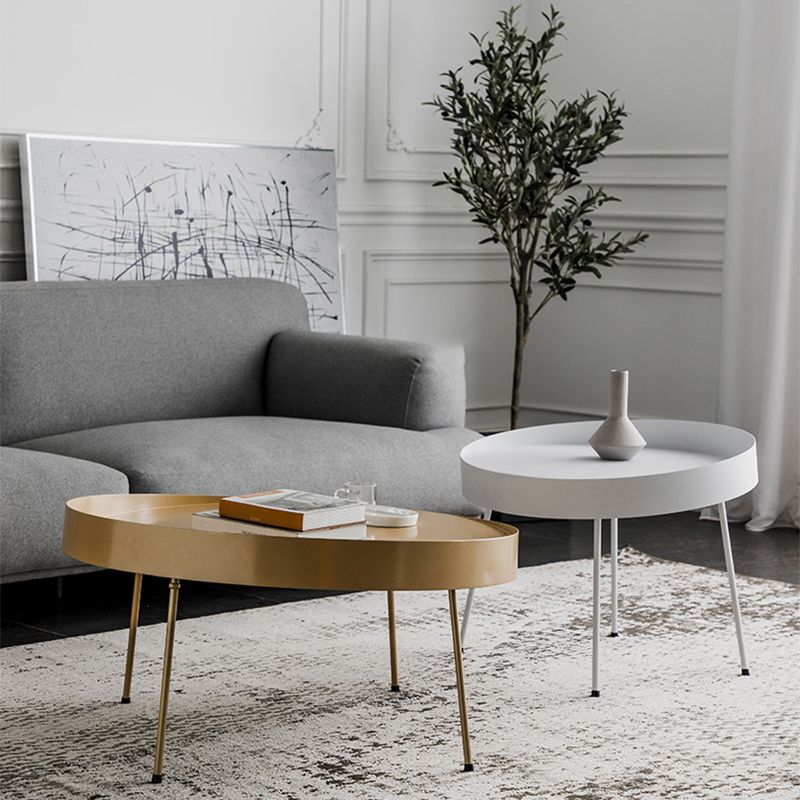 メタルラウンドコーヒーテーブルミッドセンチュリーモダン4脚カクテルテーブル
