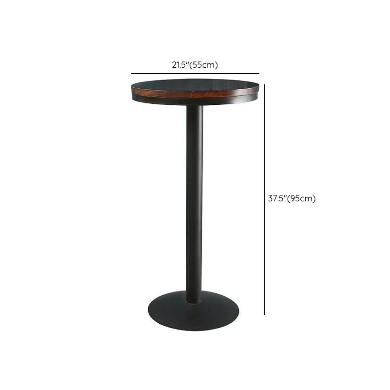 Solid Wood Pub Table Bar Height Industrial Round Bar Table for Indoor Clearhalo 'Bar Furniture' 'Bar Tables' 'bar_tables' 'furn' 'furn_bar_tables' 'Furniture' 'Kitchen & Dining Furniture' 1200x1200_7d24b2ff-1fda-474f-9dfe-443511aad45e