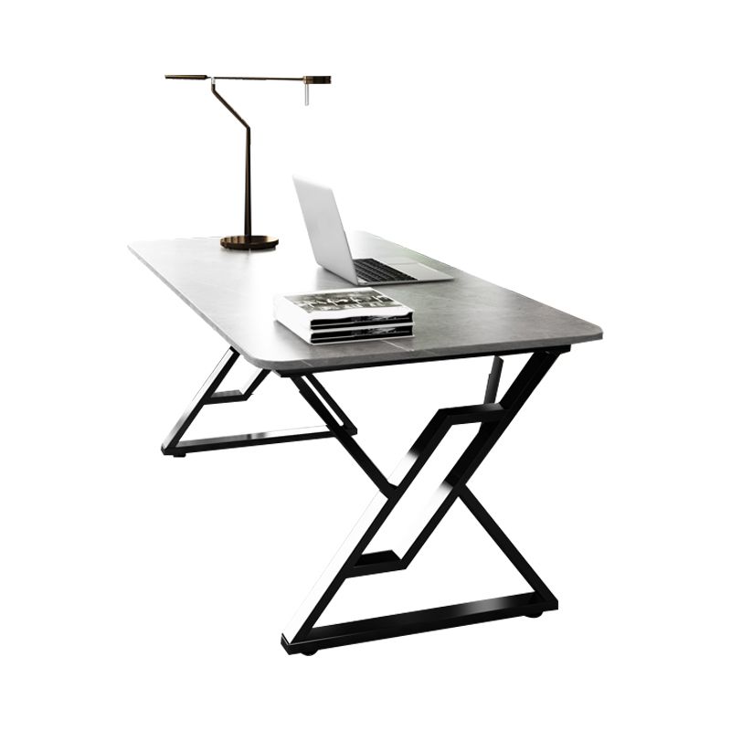 Industrial Stone Sled Writing Desk Rectangular Office Desk for Home Clearhalo 'furn' 'furn_office_desk' 'Furniture' 'Office Desks' 'Office Furniture' 'office_desk' 1200x1200_7d25c717-088f-4334-936a-3532409cd18f