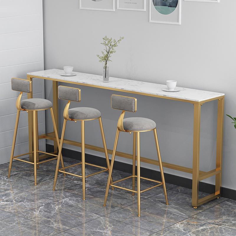 Tavolino da bar del patio del negozio di rettangolo