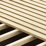 84.65 inch Wide Contemporary Bed Frame Walnut Bed with Headboard