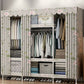 Contemporary Style Metal Wardrobe Cloth Rod Included Wardrobe Closet With Shelves