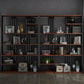 Industrial Style Bookshelf Open Shelf Vertical Metal Shelf with Rectangular Shelves Clearhalo 'Bookcases' 'Furniture' 'furniture_bookcases' 'kitchen' 'kitchen_bookcases' 'Living Room Furniture' 'Office Furniture' 1200x1200_7d2ade22-fb62-41cd-ba19-190444263a73