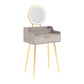 Glam Wooden Make-up Vanity With Drawer in White/grey for Bedroom