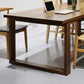 Mesa moderna de madera maciza para mesa rectangular de restaurantes con base de trineo