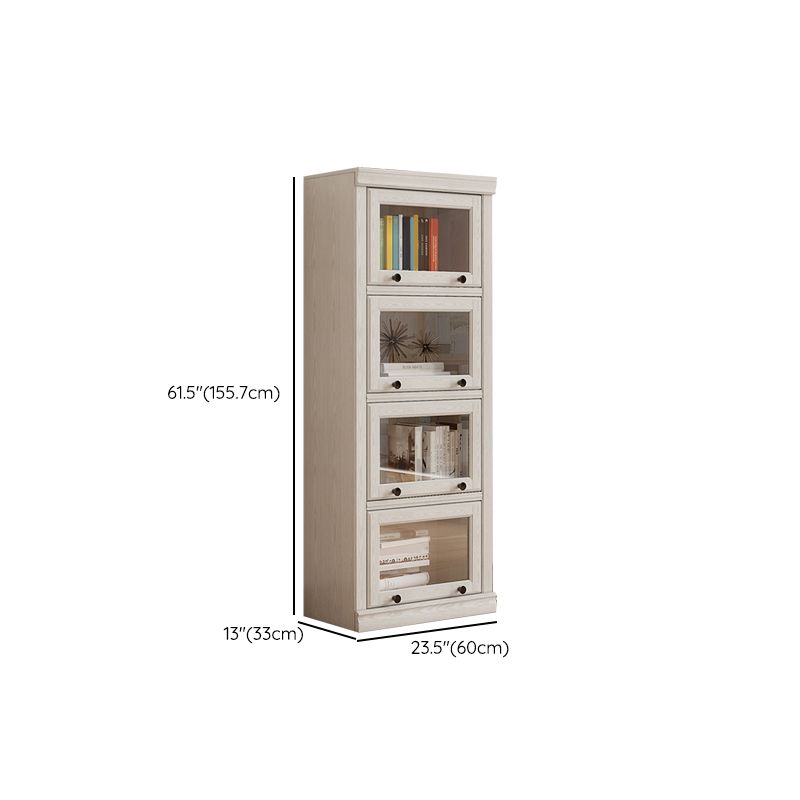 Wooden Standard Bookshelf Contemporary White Bookcase with Doors Clearhalo 'Bookcases' 'furn' 'furn_bookcases' 'Furniture' 'Office Furniture' 1200x1200_7d2cfe68-ab01-473e-bd75-bc127f6e4ad7