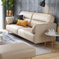 Glam Sewn Pillow Back Standard Pillow Top Arm Living Room Leather Sofa