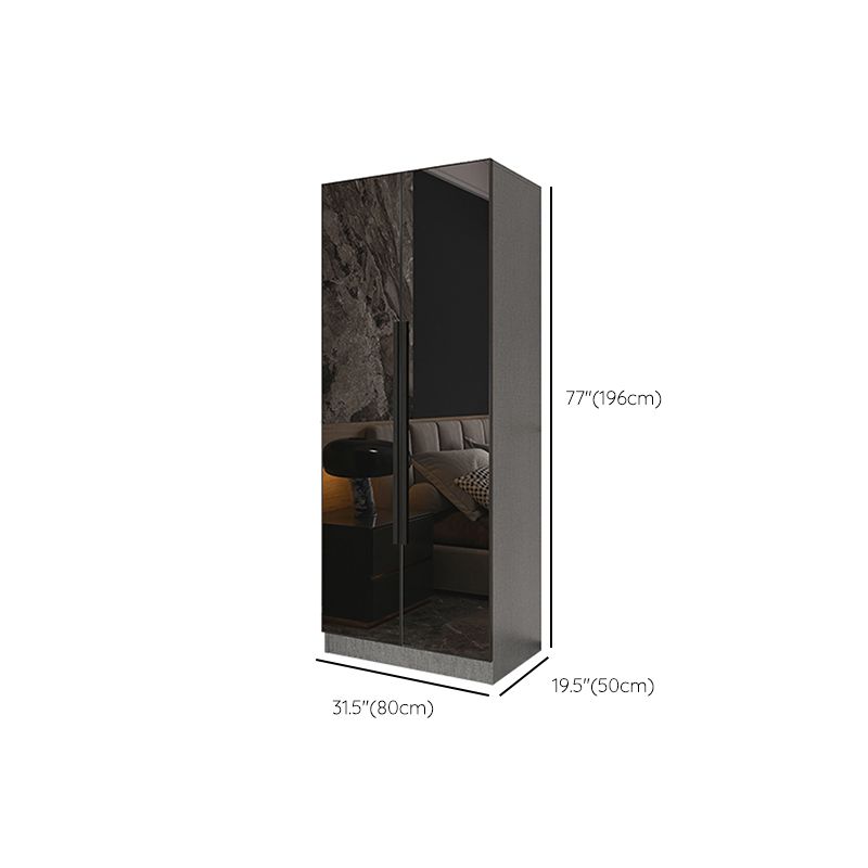 Armario de cristal de color negro con puerta de cierre suave para el hogar