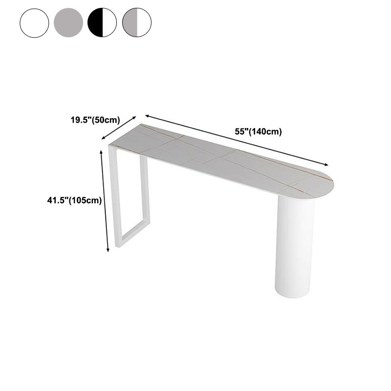 Stone Bar Table Traditional Luxury Bar Dining Table with Sled Base Clearhalo 'Bar Furniture' 'Bar Tables' 'bar_tables' 'furn' 'furn_bar_tables' 'Furniture' 'Kitchen & Dining Furniture' 1200x1200_7d32d8ad-6233-449b-bec3-40f88f692b3b