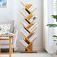Etagere Contemporary Bamboo Bookcase Open Back Bookshelf for Office