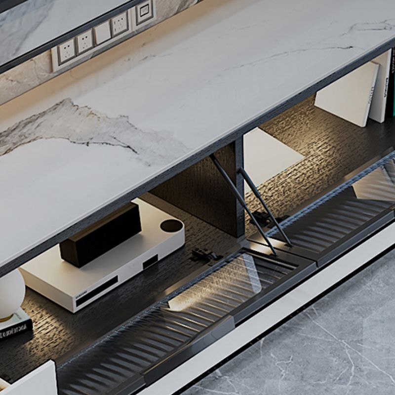 Stone Modern TV Media Media Store Store TV Console con cajones