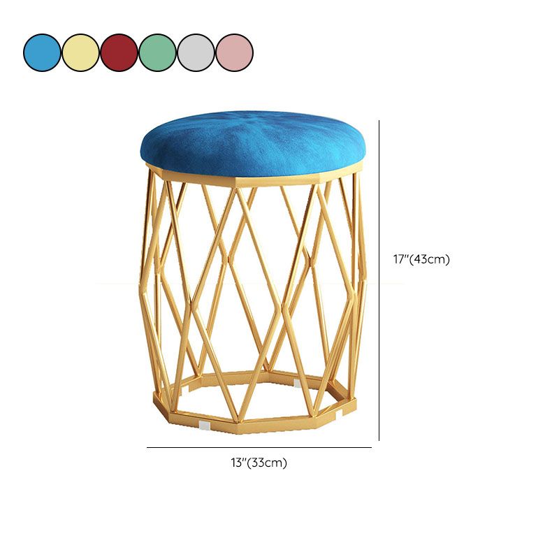 Solid Color Flannel Standard Stool Modern Style Simple Round Cushion Stool Clearhalo 'furn' 'furn_ottomans_poufs' 'Furniture' 'Living Room Furniture' 'Ottomans & Poufs' 'ottomans_poufs' 1200x1200_7d33f06c-64e3-4b82-9f0b-870a4b426f73